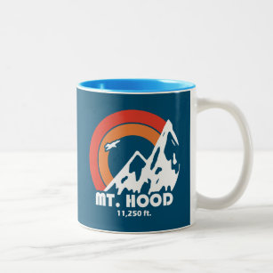 Mt. Hood Oregon Sun Eagle Two-Tone Coffee Mug