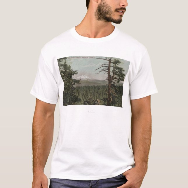 Mt. Hood, Oregon - View of Mountain from Distant T-Shirt (Front)