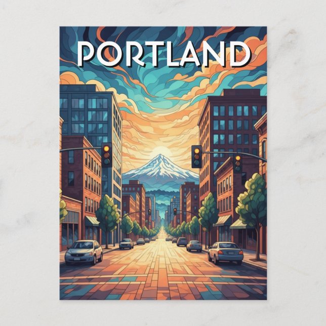 Mt Hood Portland Oregon Postcard (Front)