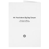 Mt. Hood Through Zig Zag Canyon Cards (Back)