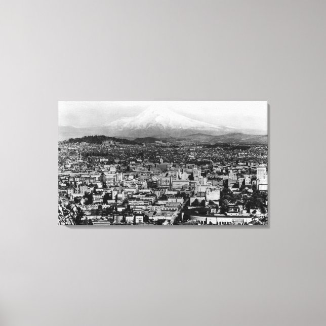 Mt. Hood View from Portland, Oregon Photograph Canvas Print (Front)