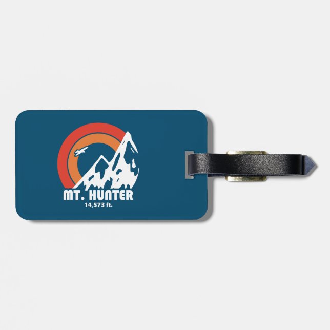 Mt. Hunter Alaska Sun Eagle Luggage Tag (Back Horizontal)