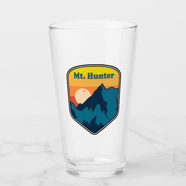 Mt. Hunter Alaska Sunrise Glass (Front)