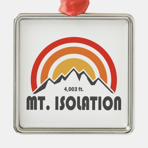 Mt Isolation New Hampshire Metal Ornament