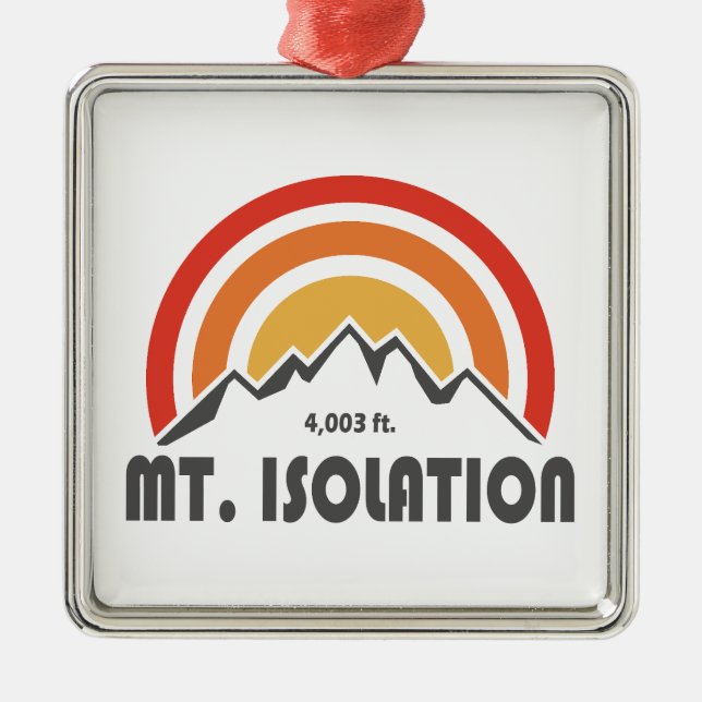 Mt. Isolation New Hampshire Metal Ornament (Front)