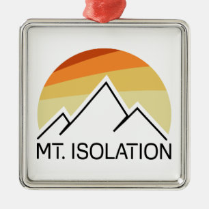 Mt. Isolation New Hampshire Retro Metal Ornament