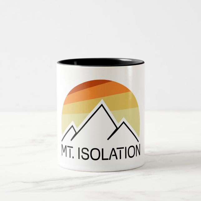Mt. Isolation New Hampshire Retro Two-Tone Coffee Mug (Center)