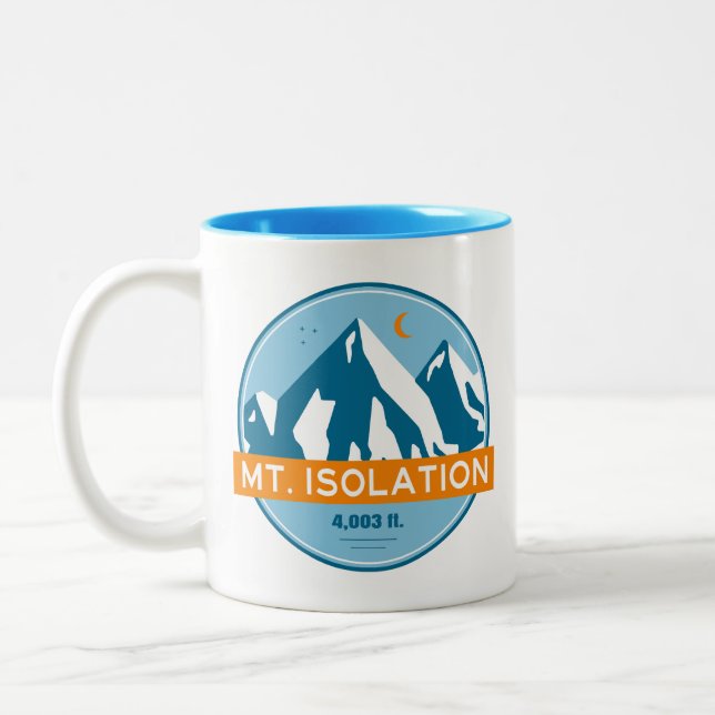 Mt. Isolation New Hampshire Stars Moon Two-Tone Coffee Mug (Left)