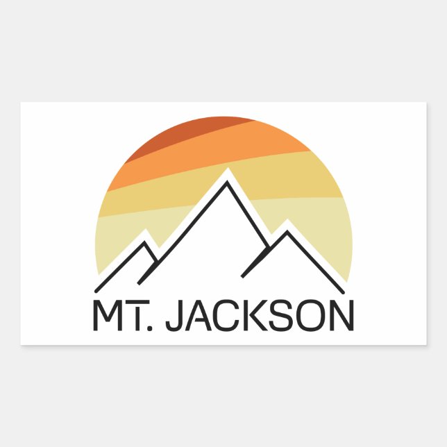 Mt. Jackson New Hampshire Retro Rectangular Sticker (Front)