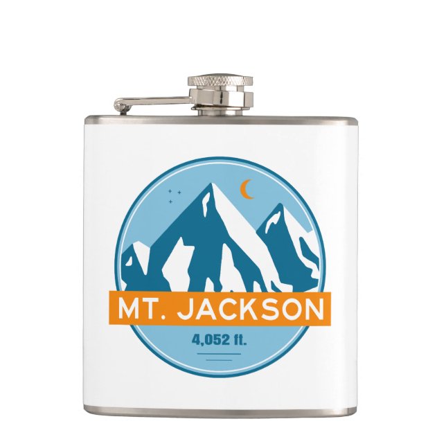 Mt. Jackson New Hampshire Stars Moon Flask (Front)