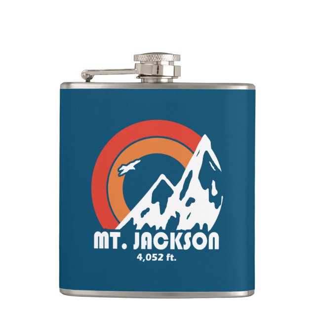 Mt. Jackson New Hampshire Sun Eagle Flask (Front)