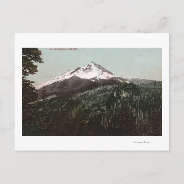 Mt. Jefferson, Oregon Mountain View Postcard (Front)