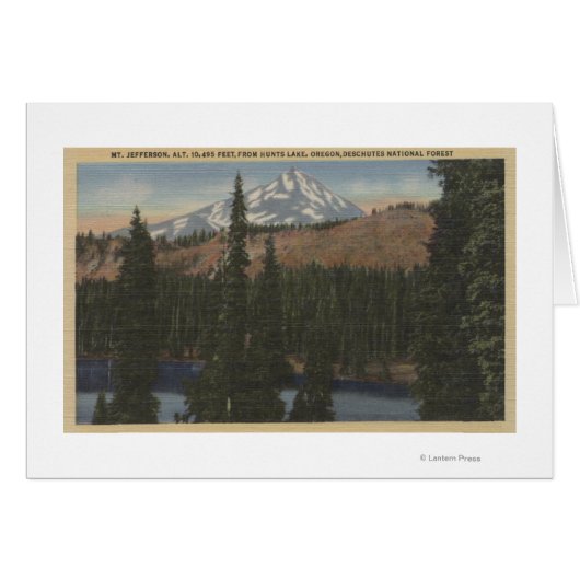 Mt. Jefferson, Oregon - View from Hunts Lake Cards (Front Horizontal)