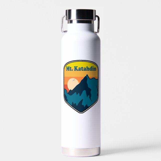 Mt. Katahdin Maine Sunrise Water Bottle (Front)