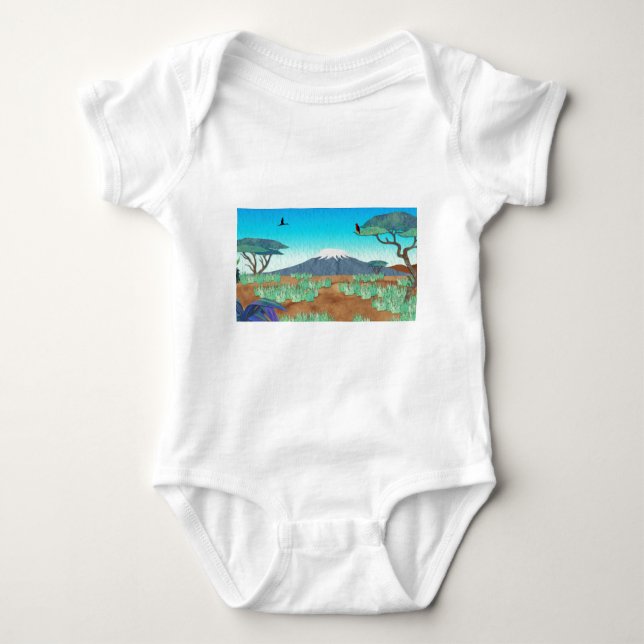Mt Kilimanjaro Baby Bodysuit (Front)