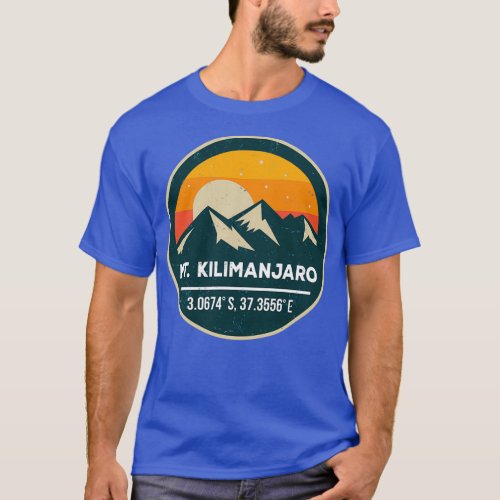 Mt Kilimanjaro Hiking GPS National Park Classic T_Shirt