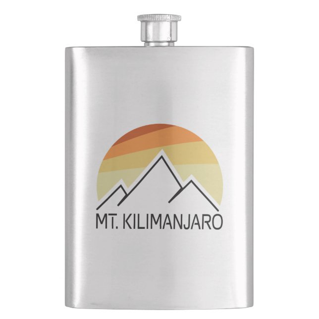 Mt. Kilimanjaro Retro Flask (Front)