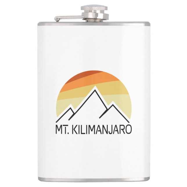 Mt. Kilimanjaro Retro Flask (Front)