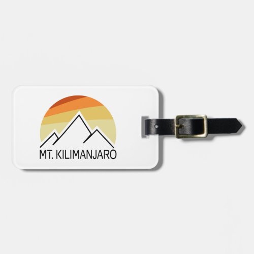 Mt Kilimanjaro Retro Luggage Tag