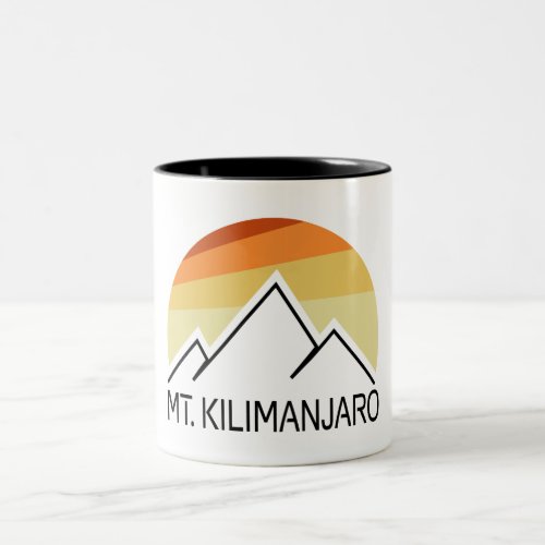 Mt Kilimanjaro Retro Two_Tone Coffee Mug