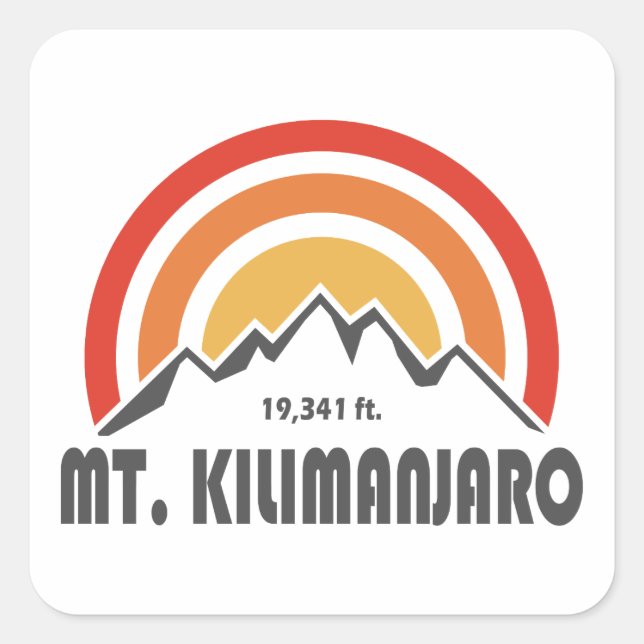 Mt. Kilimanjaro Square Sticker (Front)