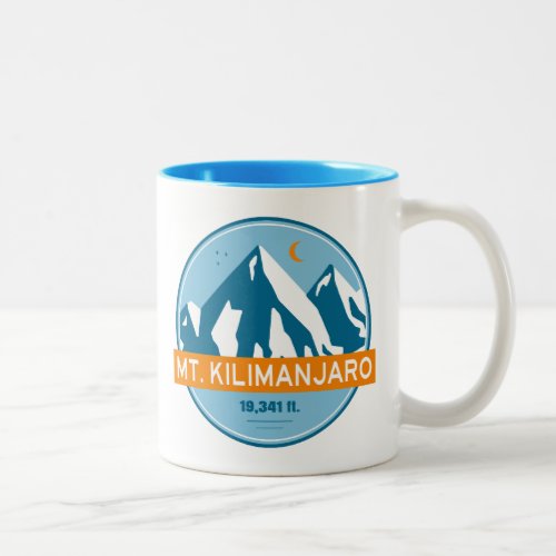 Mt Kilimanjaro Stars Moon Two_Tone Coffee Mug