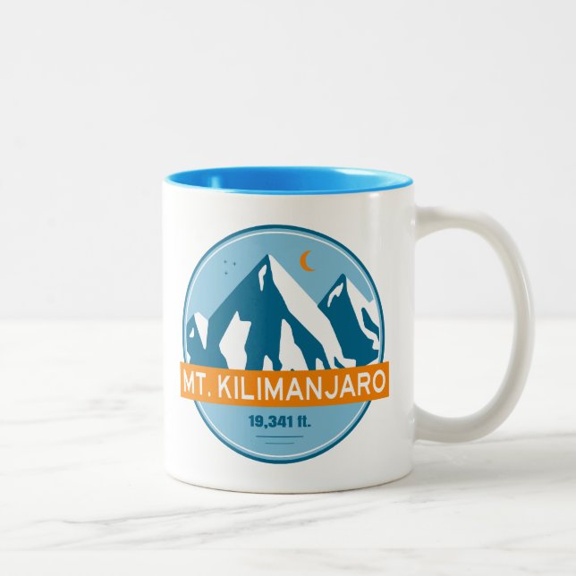 Mt. Kilimanjaro Stars Moon Two-Tone Coffee Mug (Right)