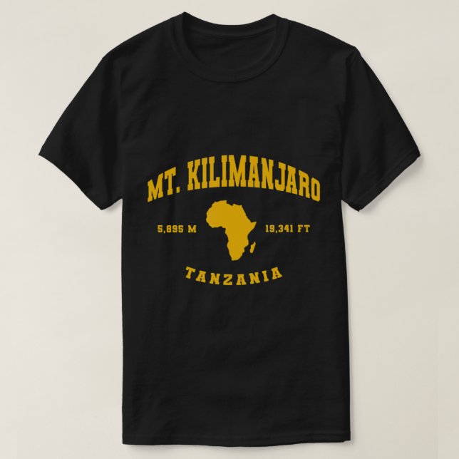 Mt. Kilimanjaro Tanzania T-Shirt (Design Front)