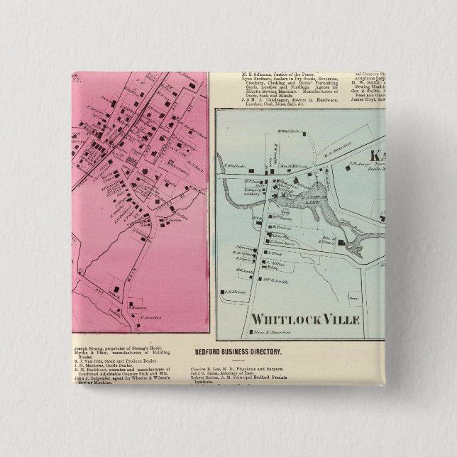 Mt Kisco, Katonah, Whitlock Ville, Bedford Pinback Button (Front)