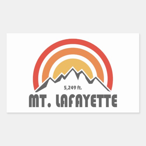 Mt Lafayette New Hampshire Rectangular Sticker