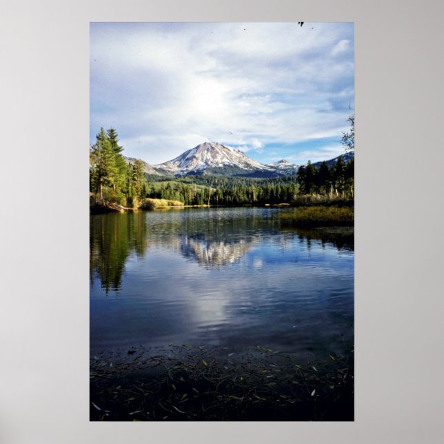 Mt. Lassen From Manzanita Lake Poster (Front)