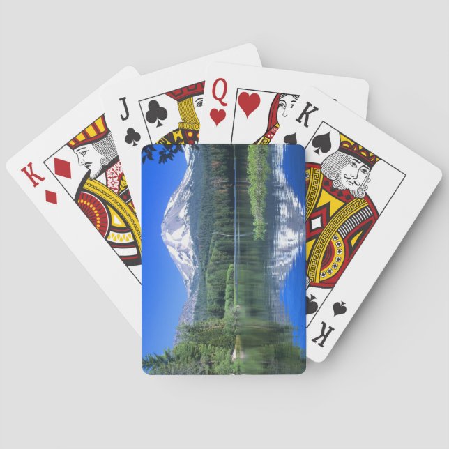 Mt. Lassen rises above Manzanita Lake Poker Cards (Back)