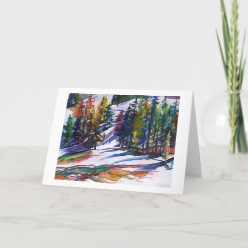Mt Lassen Snow in watercolor by Card
