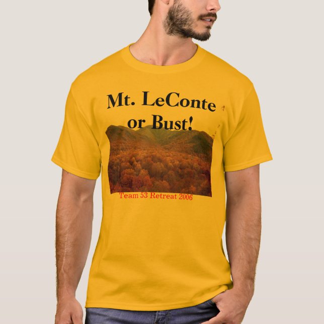 mt leconte 1, Mt. LeConte or Bust!, Team 53 Ret... T-Shirt (Front)