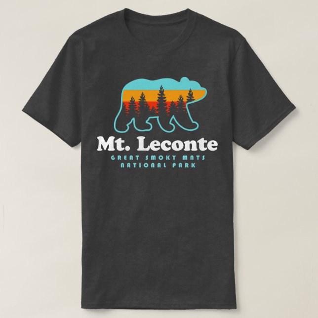 Mt Leconte Great Smoky Mountains Bear T-Shirt (Design Front)