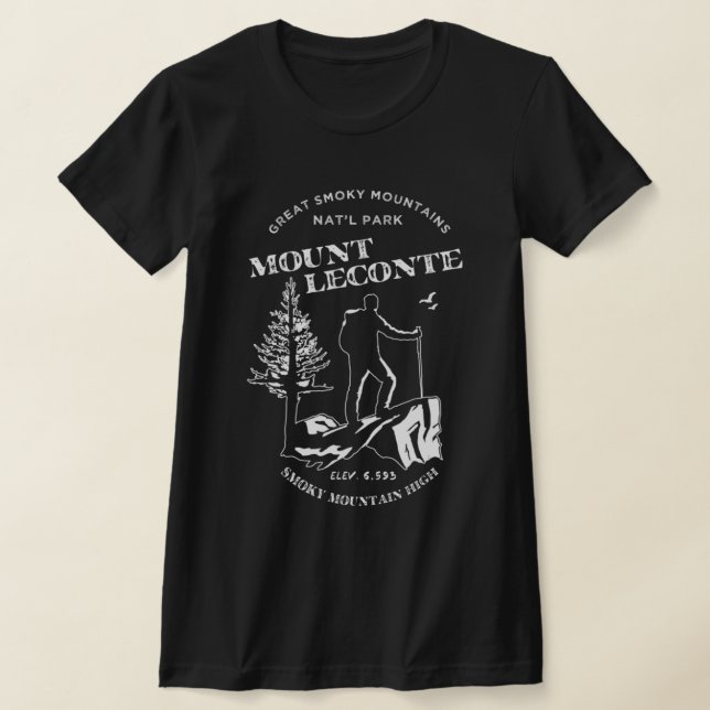 Mt Leconte   Great Smoky Mountains T-Shirt (Laydown)