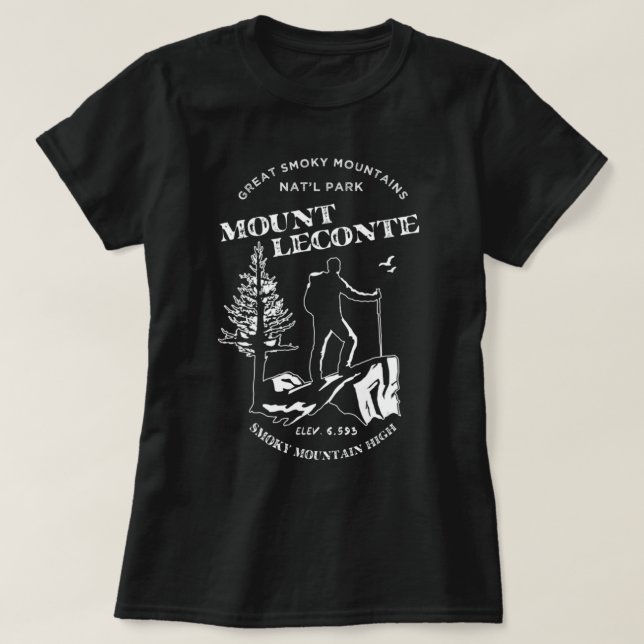 Mt Leconte   Great Smoky Mountains T-Shirt (Design Front)
