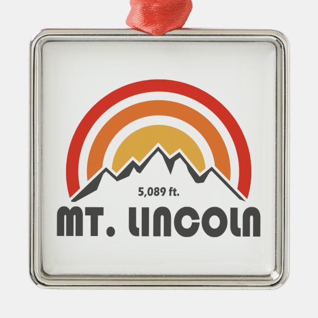 Mt. Lincoln New Hampshire Metal Ornament (Front)