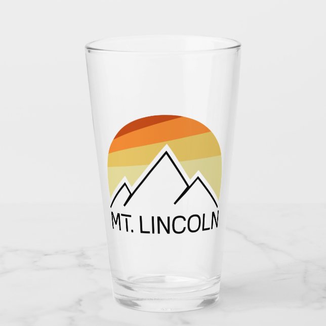 Mt. Lincoln New Hampshire Retro Glass (Front)