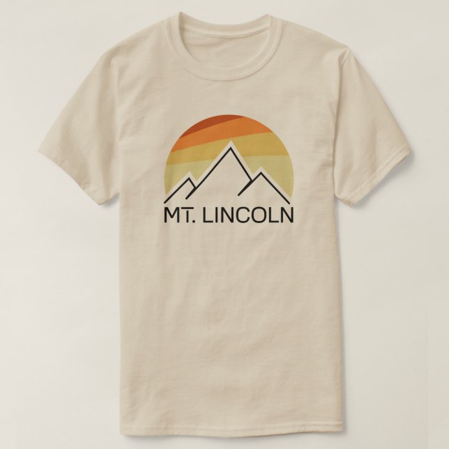 Mt. Lincoln New Hampshire Retro T-Shirt (Design Front)