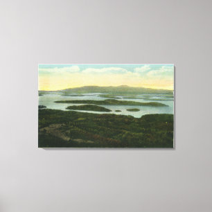 Mt. Major Aerial View of Rattlesnake Island, Canvas Print
