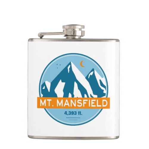 Mt Mansfield Vermont Stars Moon Flask