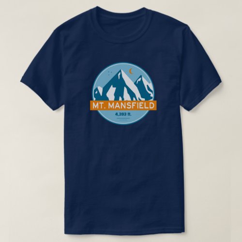 Mt Mansfield Vermont Stars Moon T_Shirt