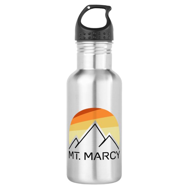 Mt. Marcy Retro Stainless Steel Water Bottle (Front)