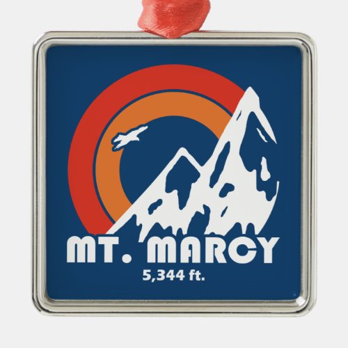 Mt Marcy Sun Eagle Metal Ornament