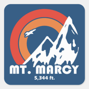 Mt. Marcy Sun Eagle Square Sticker