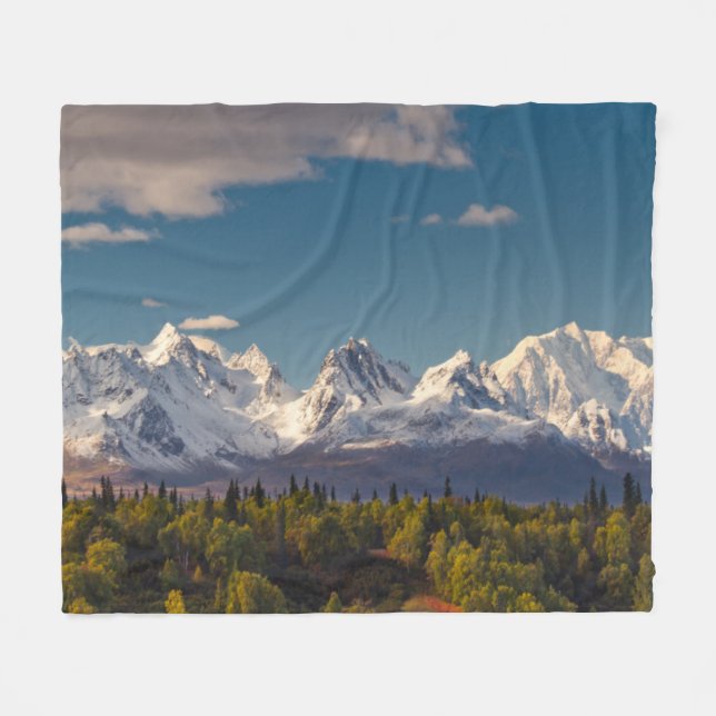 Mt. McKinley | Alaska Fleece Blanket (Front (Horizontal))