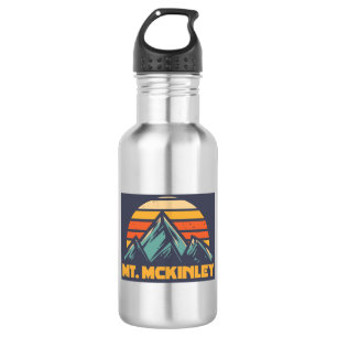 Mt. McKinley Alaska Retro Turquoise Stainless Steel Water Bottle