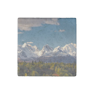 Mt. McKinley Alaska Stone Magnet