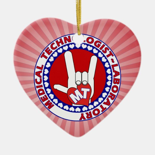MT MEDICAL TECHNOLOGIST I LOVE ASL LABORATORY CERAMIC ORNAMENT